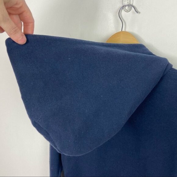 Levis Classic Sweatshirt Hoodie Navy Blue Fleece Size XS Hooded Spellout Zipper - Picture 10 of 11